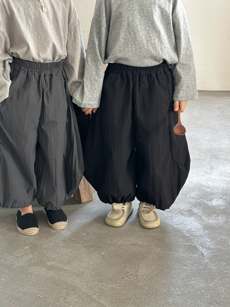 大胆シルエット無地ワイドパンツ