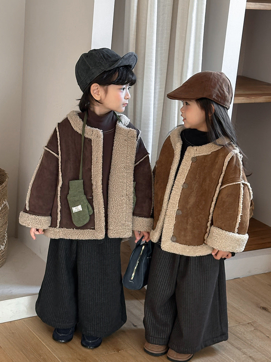 Patchwork Boa Piping Jacket