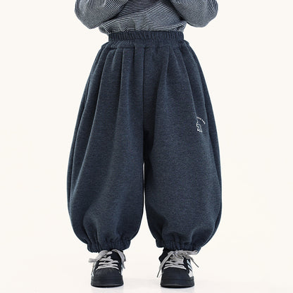 グレー裏ボアバルーンパンツ