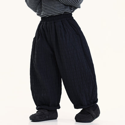 シャドー柄裏ボアパンツ