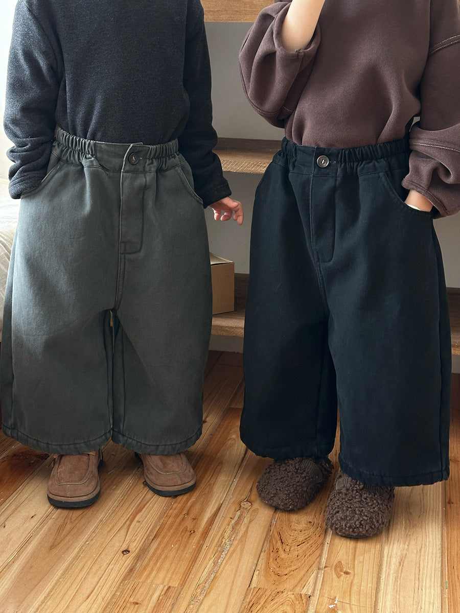 裏ボアストレートパンツ