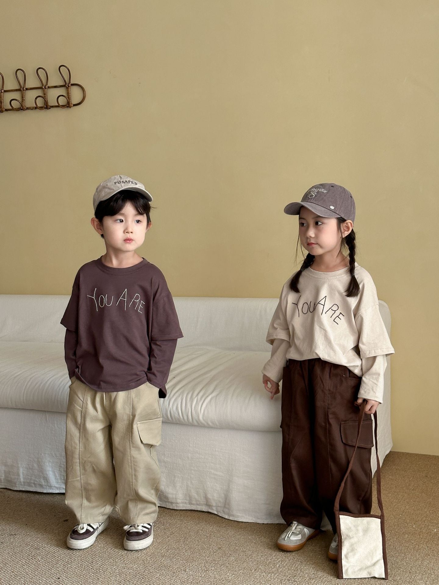重ね着風長袖Tシャツ