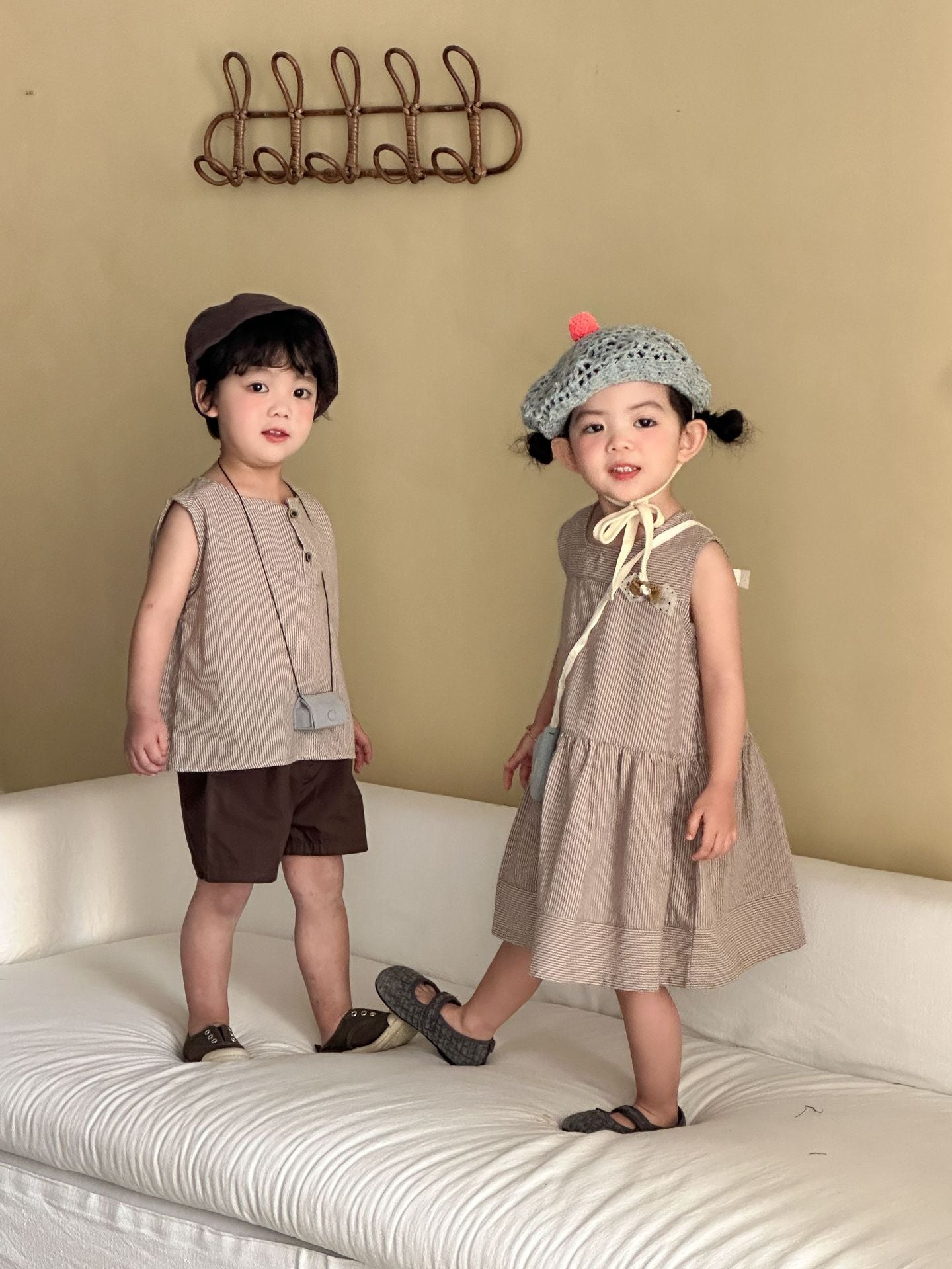 細ストライプタンクトップセット＆ワンピース