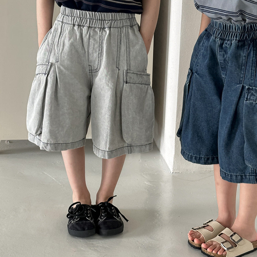 立体ポケットデニムパンツ