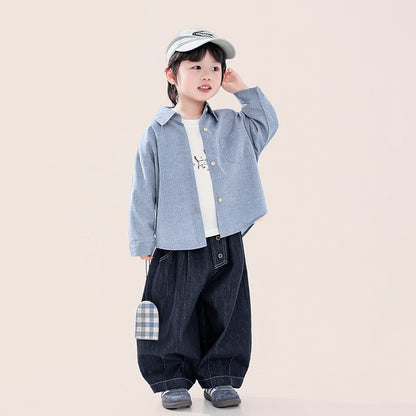 立体糸ストライプシャツ