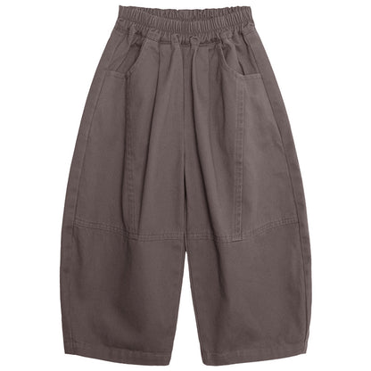 綿100%ステッチロングパンツ