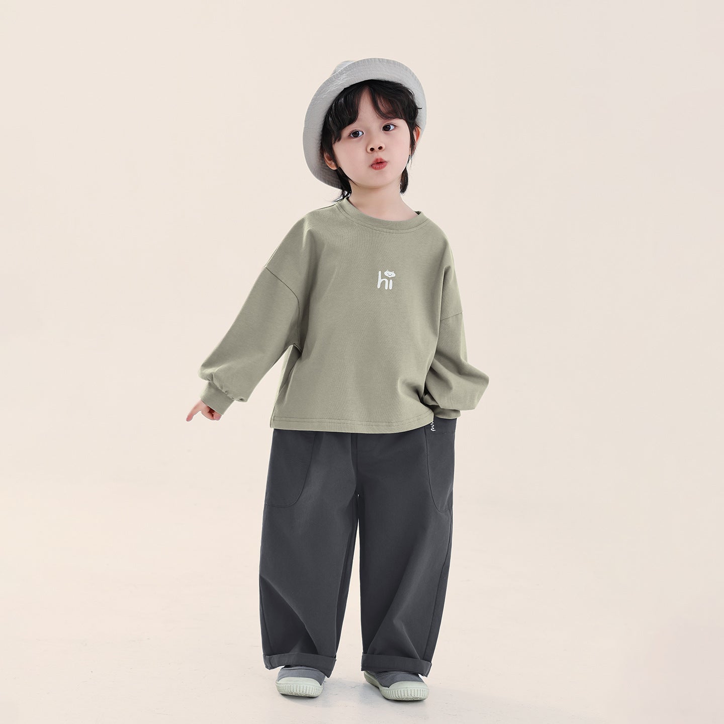 純棉クルーネックTシャツ