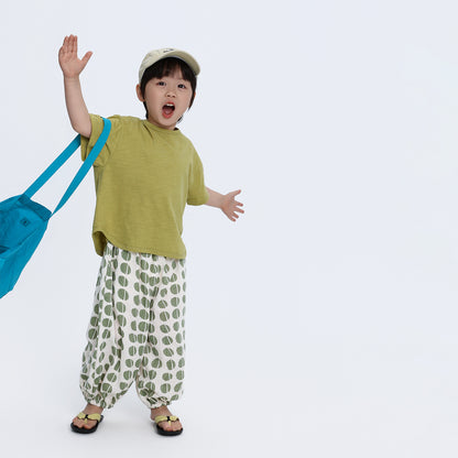 竹節棉コットン半袖T