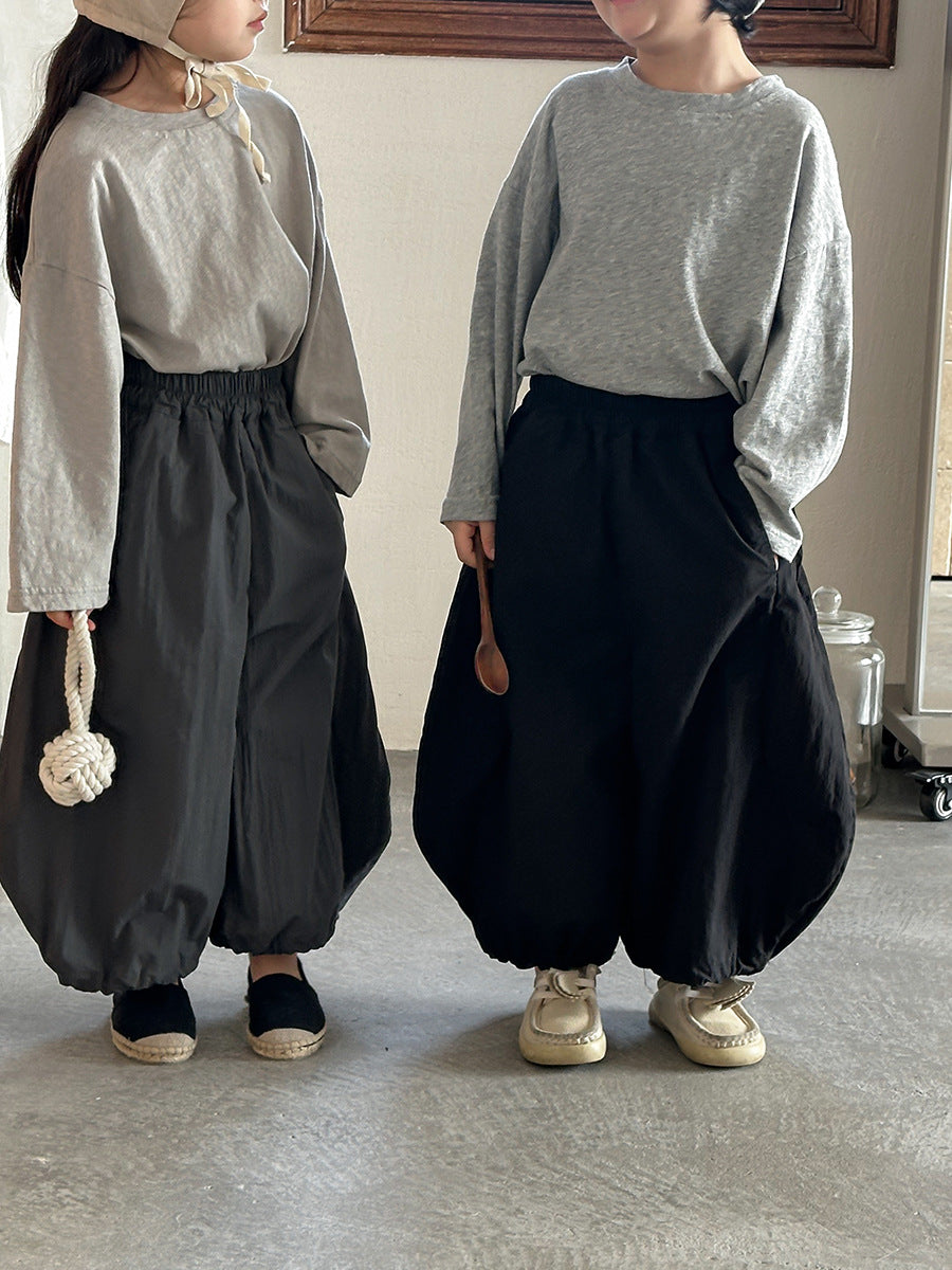 大胆シルエット無地ワイドパンツ