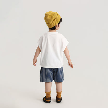 ゾウさんプリント純綿Tシャツ