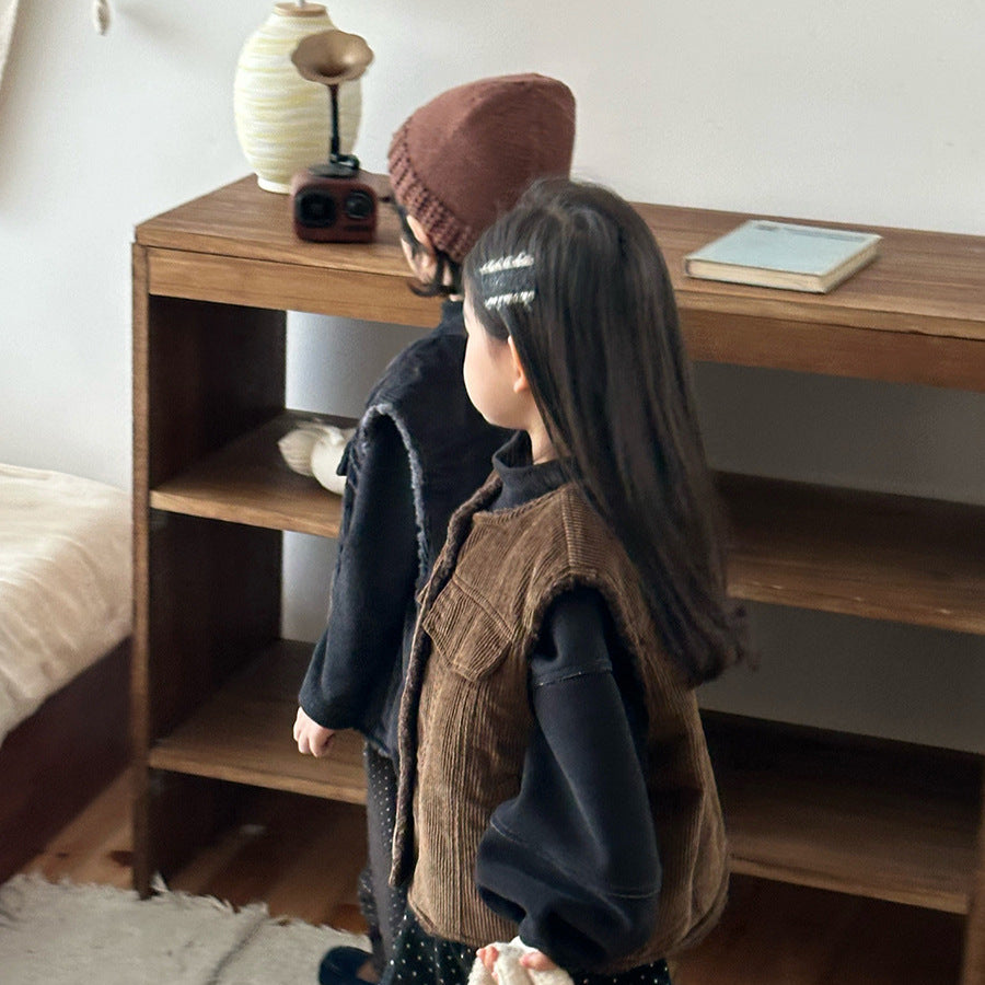 コーデュロイユニセックスベスト