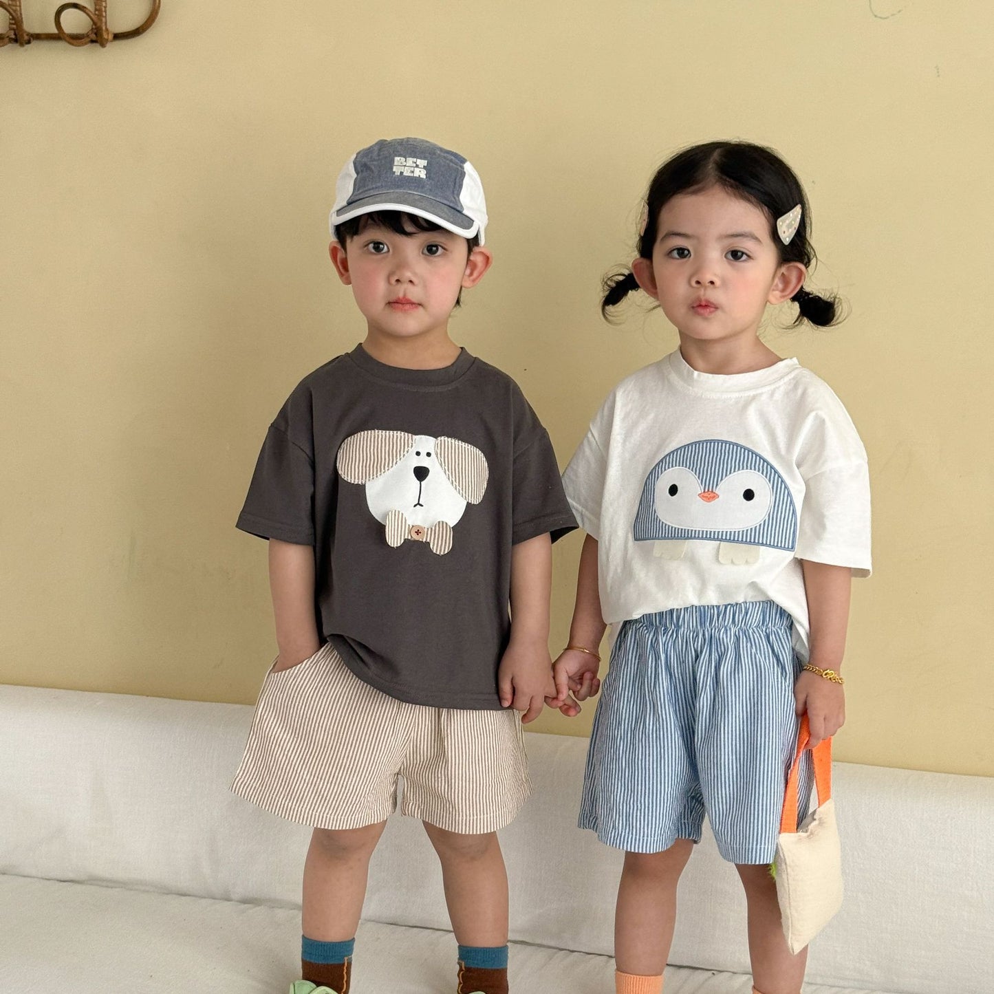 アニマルワッペンTシャツ&ショーツセット
