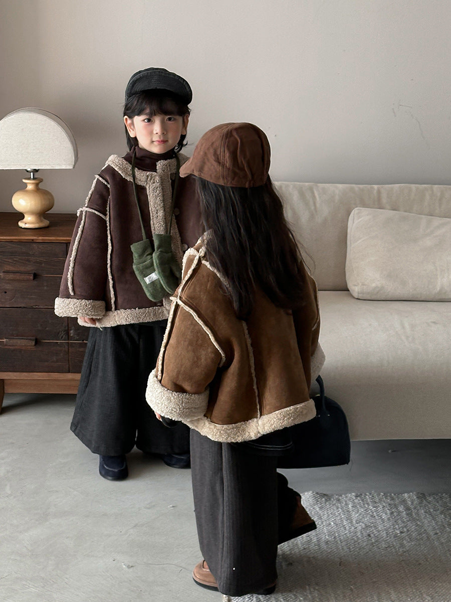 Patchwork Boa Piping Jacket