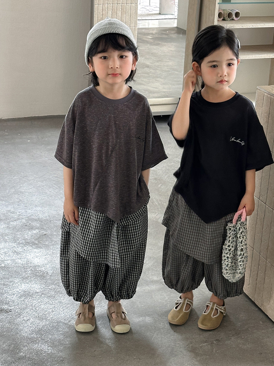 裾アシンメトリー半袖T