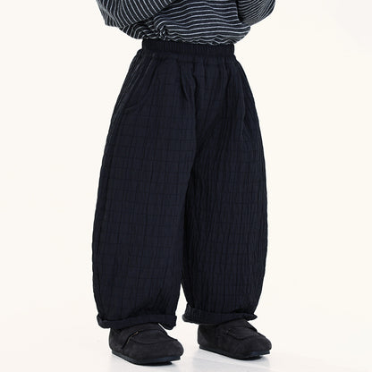 シャドー柄裏ボアパンツ