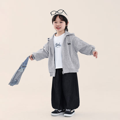 小文字ロゴジップアップパーカー