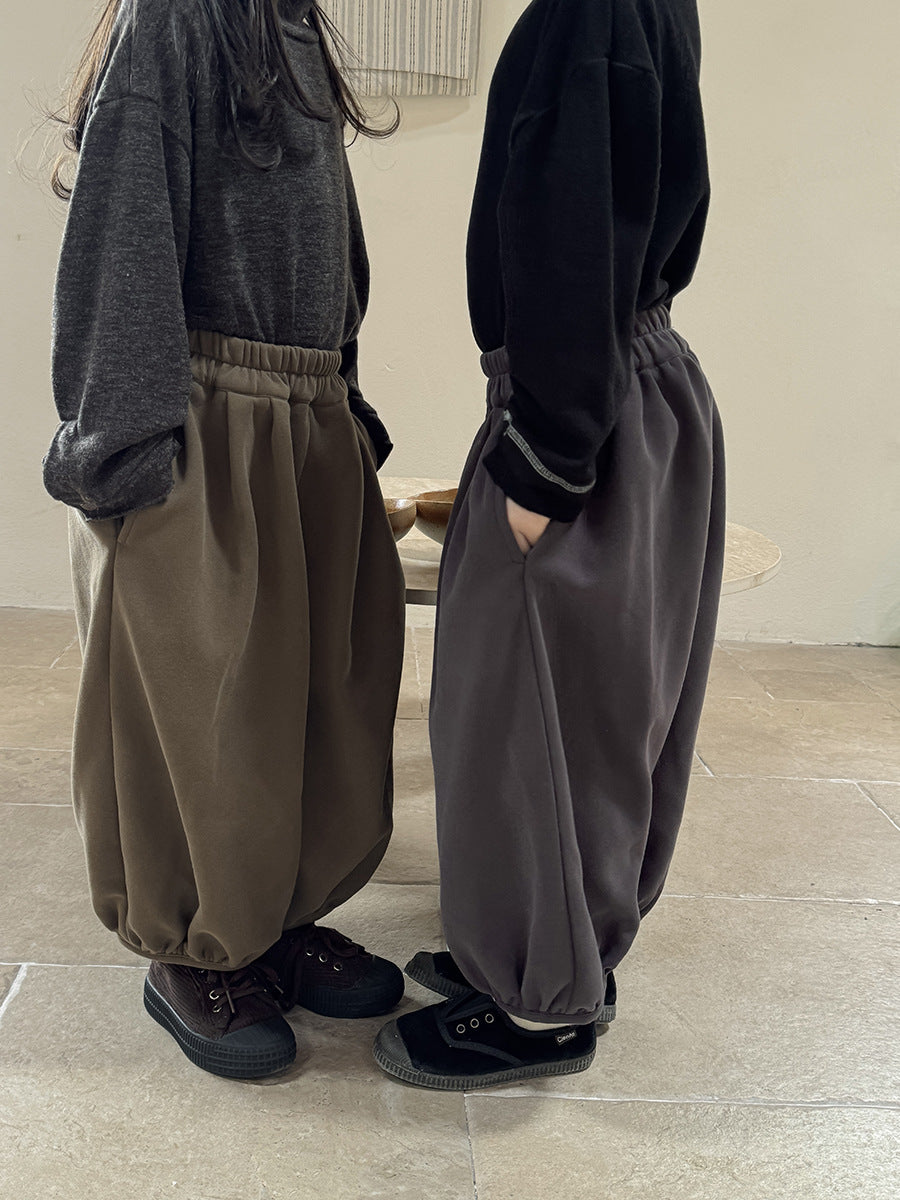 シンプル無地バルーンパンツ