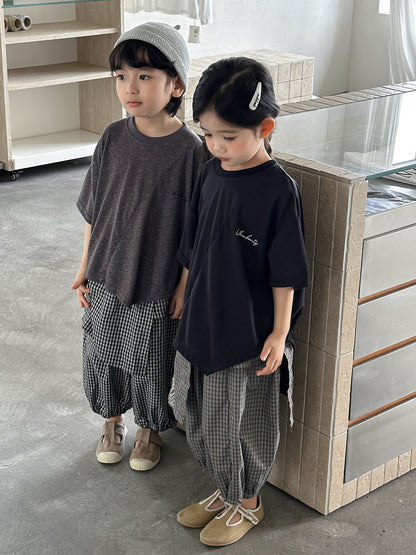 裾アシンメトリー半袖T
