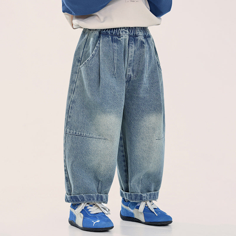 2色ヴィンテージカラーデニムパンツ