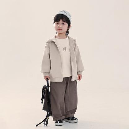 小文字ロゴジップアップパーカー