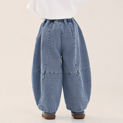 パッチワークデニムパンツ