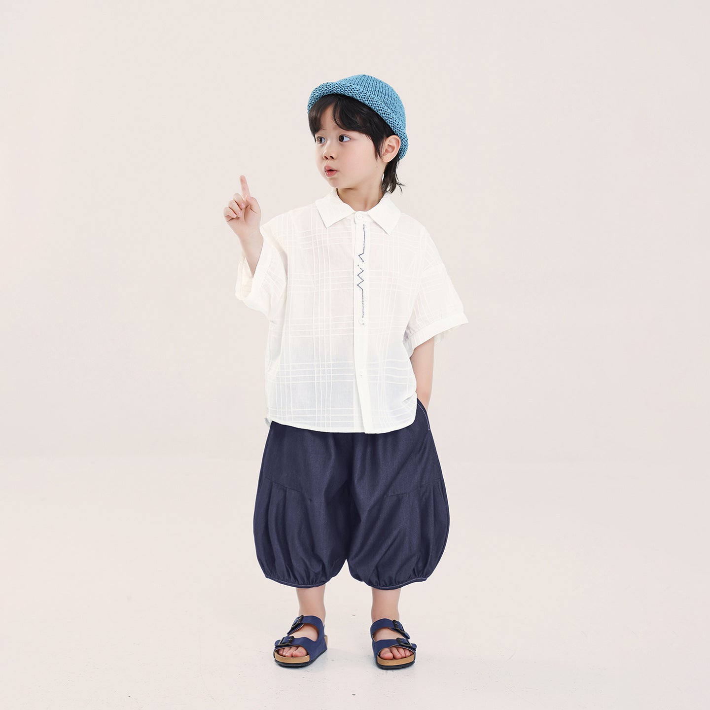 前立て刺繍半袖シャツ