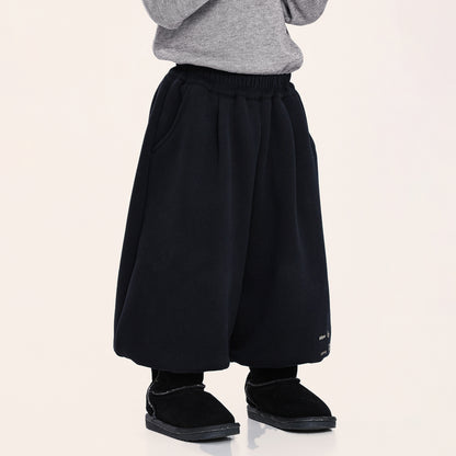 裾プリント裏ボアパンツ