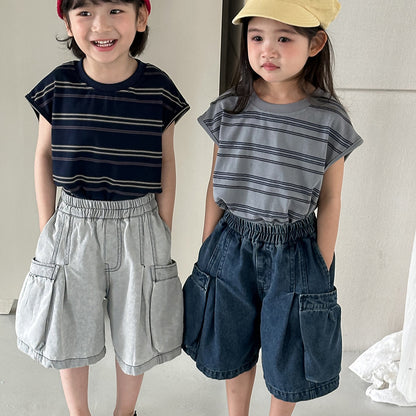 立体ポケットデニムパンツ