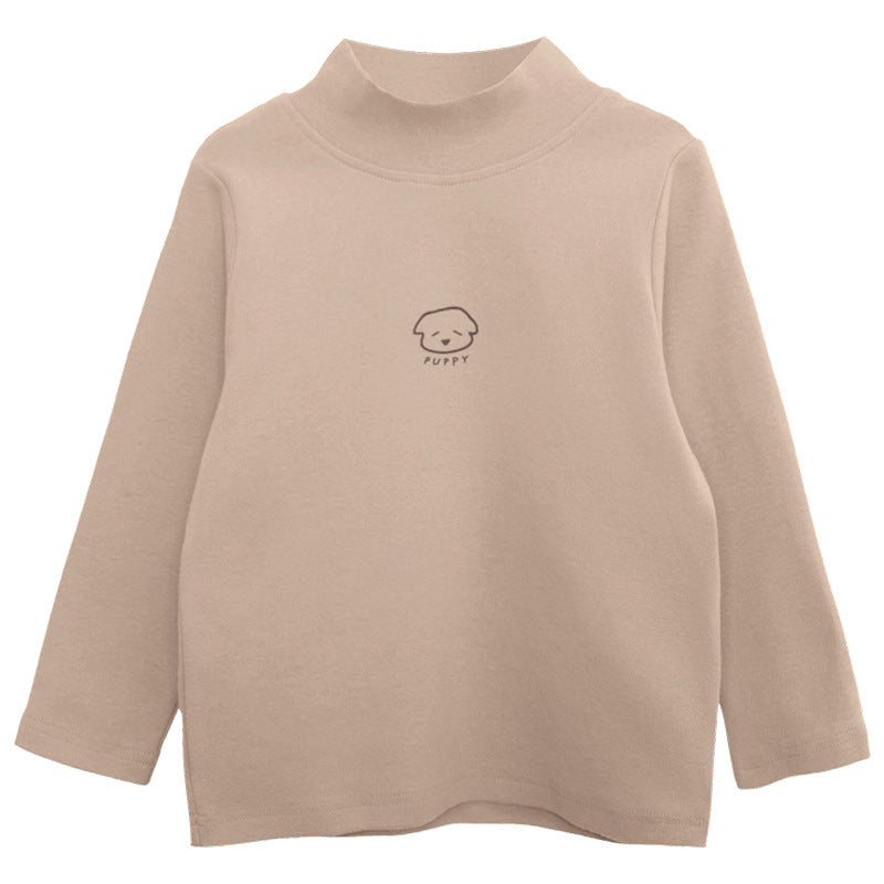 ワンポイントプリントハーフタートルカットソー