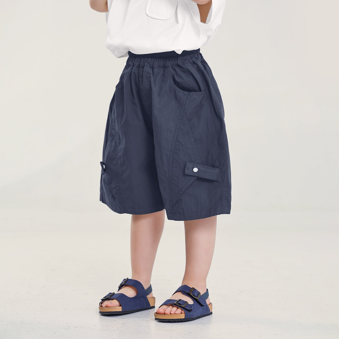 薄手五分丈カーゴパンツ