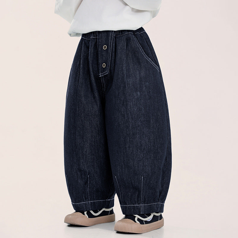 縦3ボタンデニムパンツ