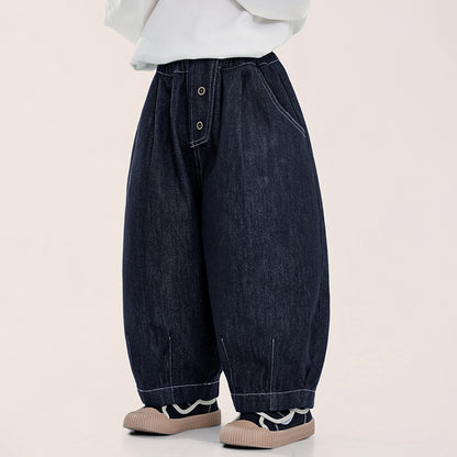 縦3ボタンデニムパンツ