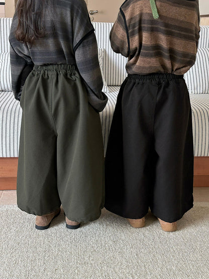 同布切替4色ワイドパンツ