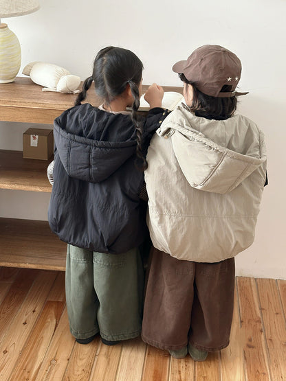 脱着フードつき中棉ベスト