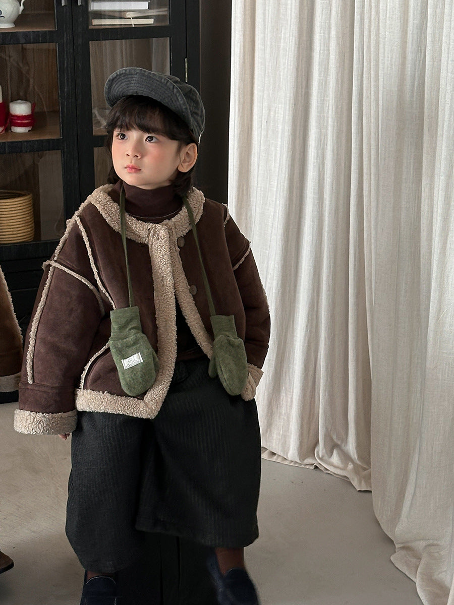 Patchwork Boa Piping Jacket