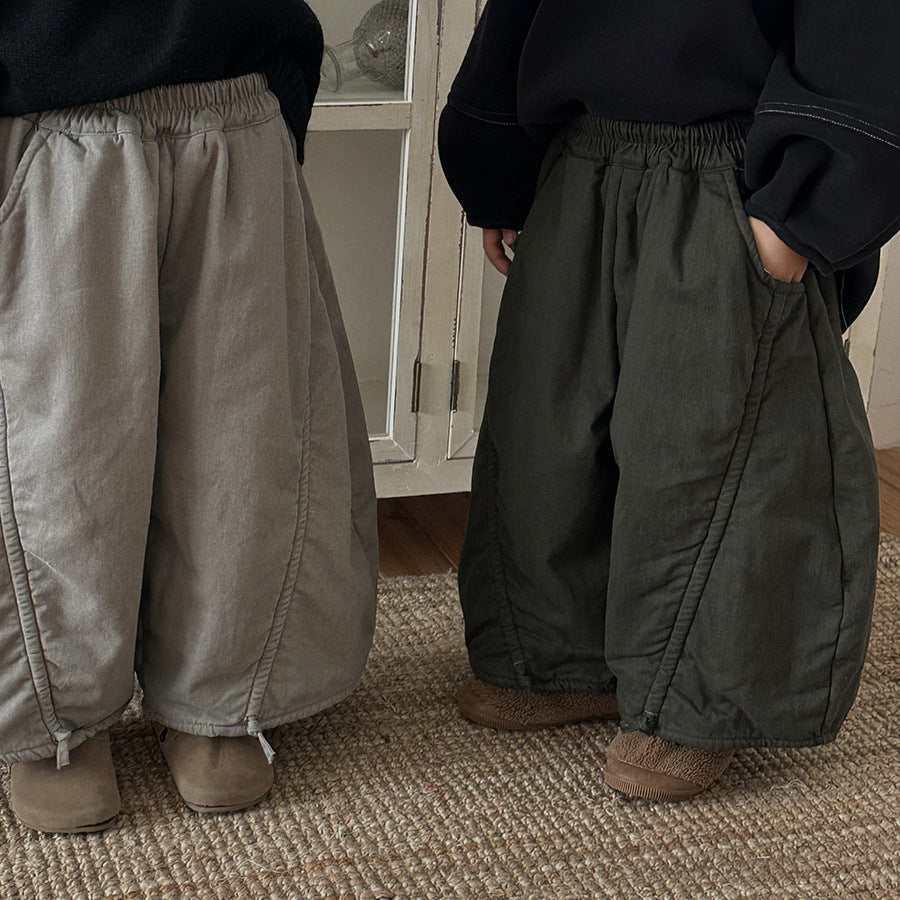 裏ボアワイドシルエットパンツ