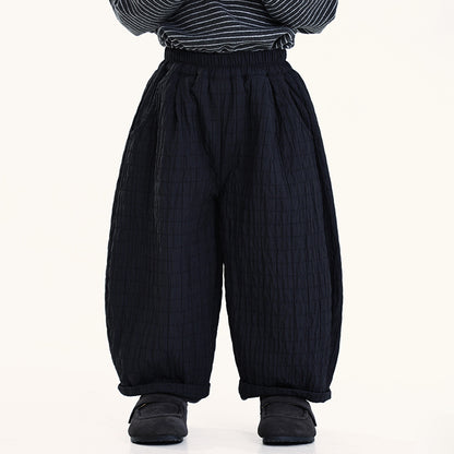 シャドー柄裏ボアパンツ