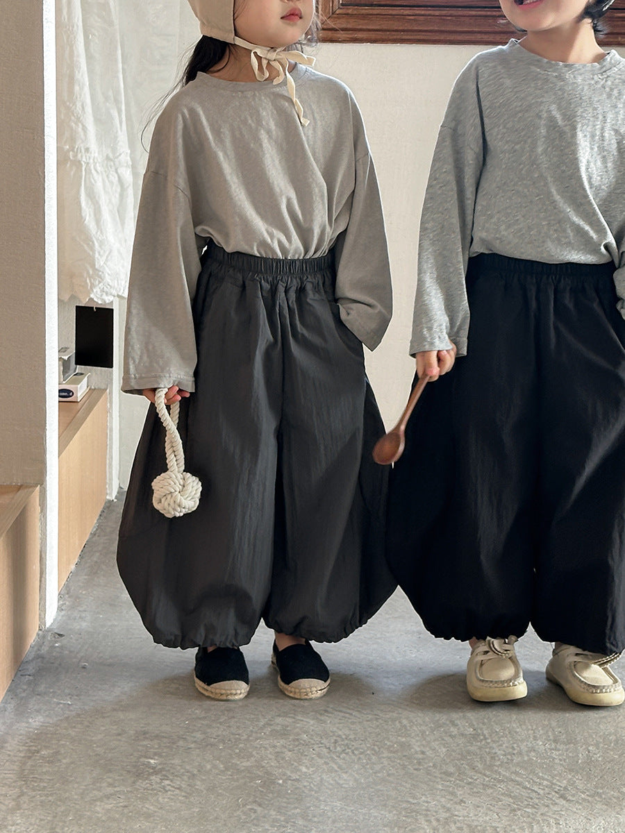 大胆シルエット無地ワイドパンツ