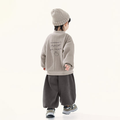 Fleece-lined high-neck sweatshirt