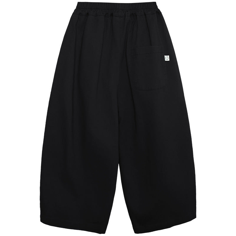 センタープリーツ無地パンツ