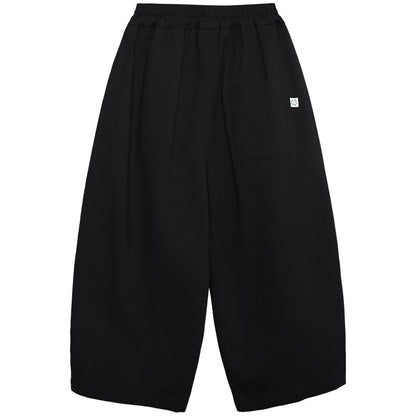 センタープリーツ無地パンツ