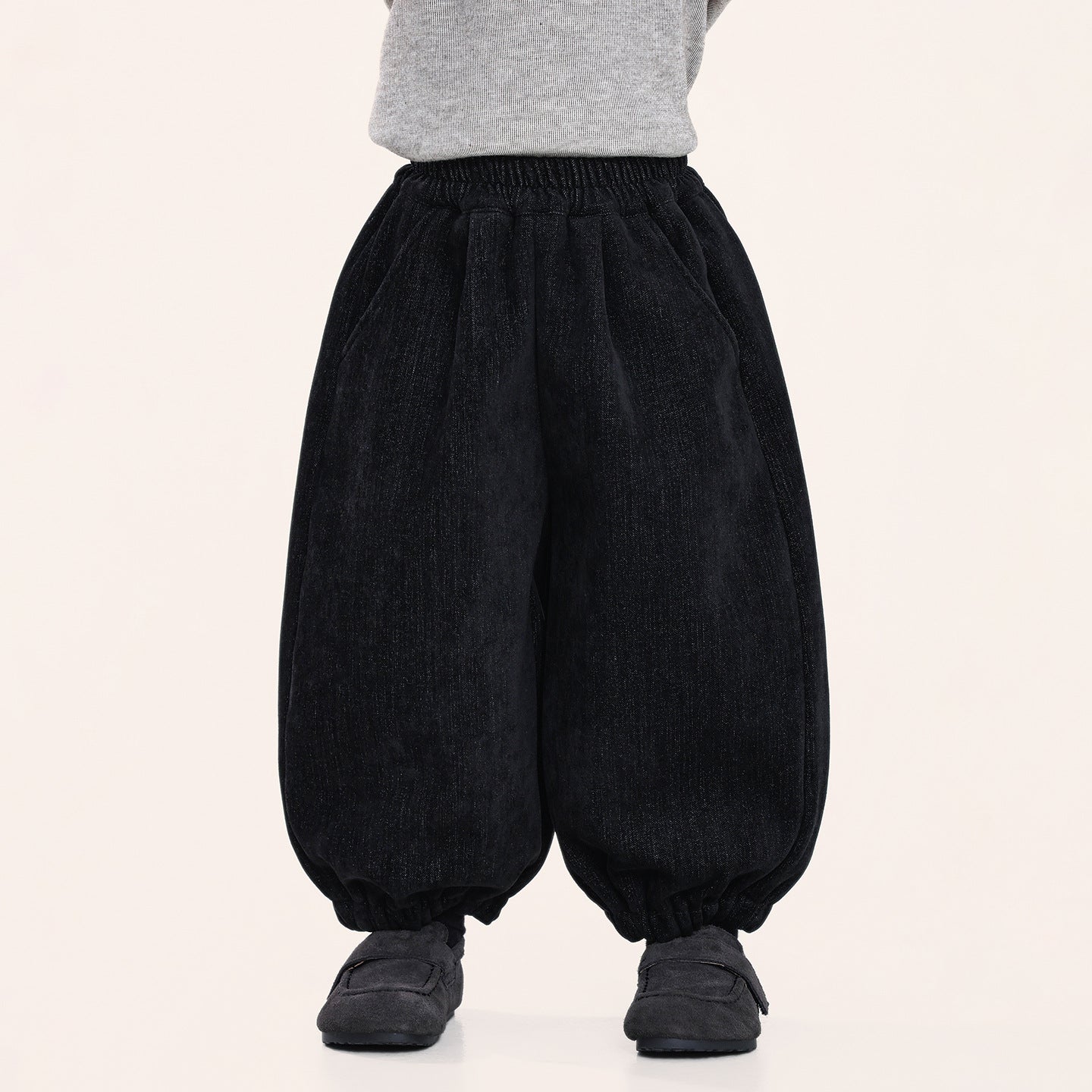 デニム風裏ボアパンツ