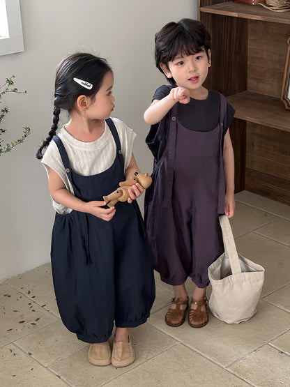 薄手素材オーバーオール