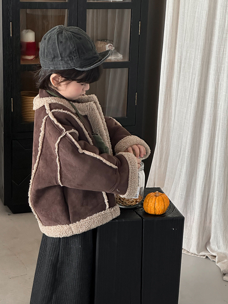 Patchwork Boa Piping Jacket