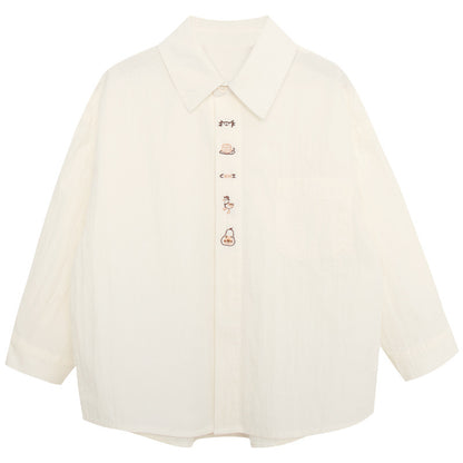 前立て刺繍シャツ