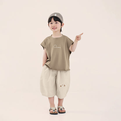 胸元ロゴ薄手タンクトップ
