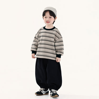 ワイドボーダー裏ボアスウェット