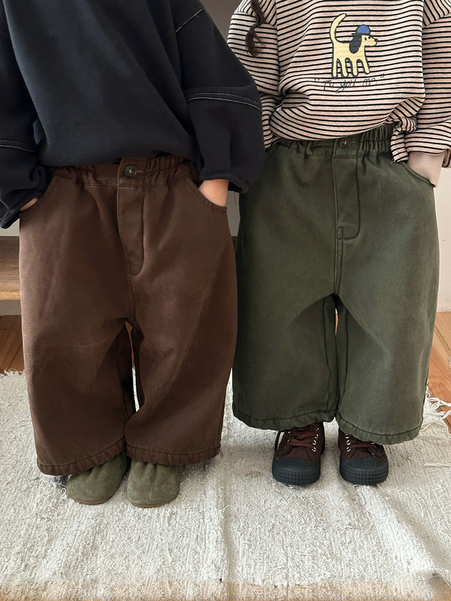 裏ボアストレートパンツ