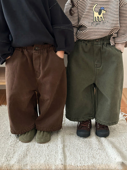 裏ボアストレートパンツ