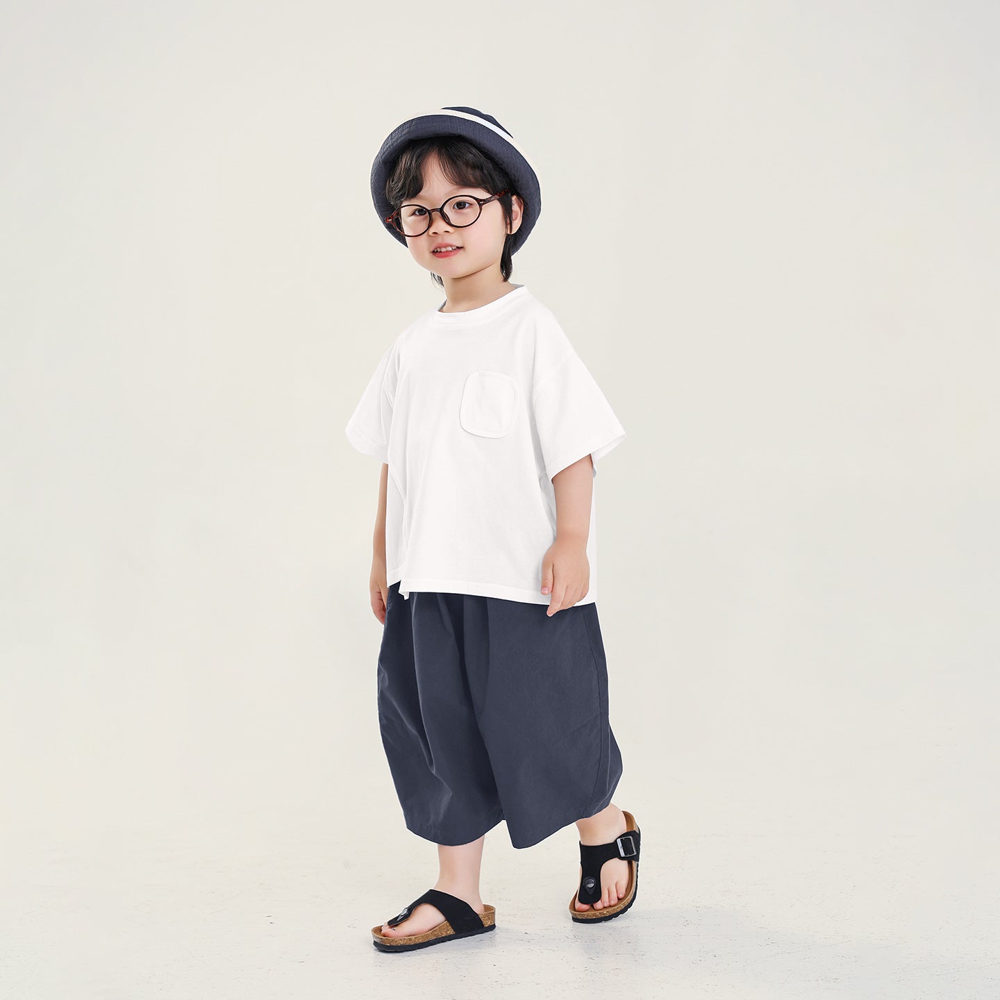 アシンメトリーコットン半袖T